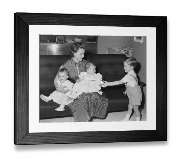 Framed Print : Ingrid Bergman with Children Framed Print : Ingrid Bergman with Children