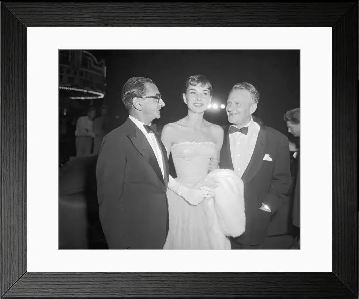 Framed Print : Irving Berlin and Audrey Hepburn at Benefit Framed Print : Irving Berlin and Audrey Hepburn at Benefit