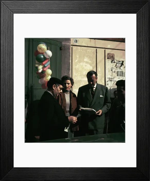 Framed Print : Roberto Rossellini Directing Voyage In Italy Framed Print : Roberto Rossellini Directing Voyage In Italy