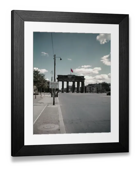 Framed Print : Exquisite Structure with German Sign in Front Framed Print : Exquisite Structure with German Sign in Front