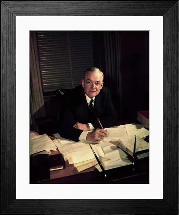 Framed Print : John Foster Dulls Sitting at his Desk Framed Print : John Foster Dulls Sitting at his Desk