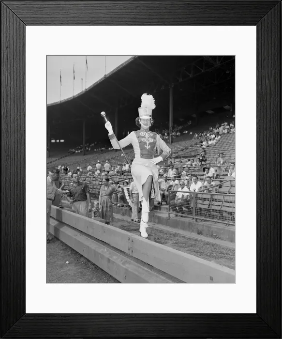 Framed Print : Majorette Performing at Sports Function Framed Print : Majorette Performing at Sports Function