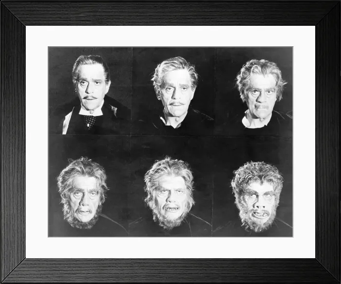 Framed Print : Karloff Transforming from Jekyll to Hyde