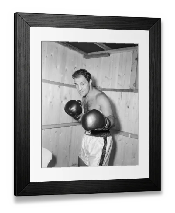 Framed Print : Rocky Marciano In Standard Fighting Pose Framed Print : Rocky Marciano In Standard Fighting Pose
