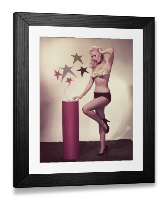 Framed Print : Woman and Fake Firecracker Framed Print : Woman and Fake Firecracker