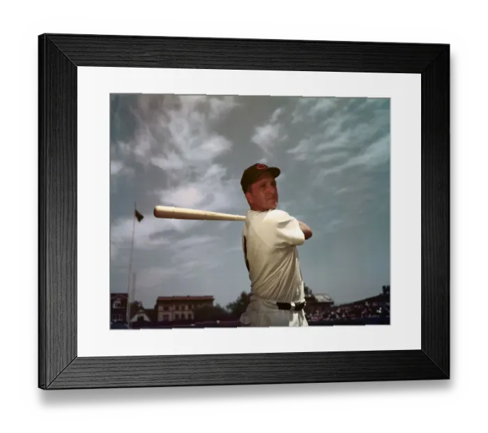 Framed Print : Ralph Kiner Posing with Bat