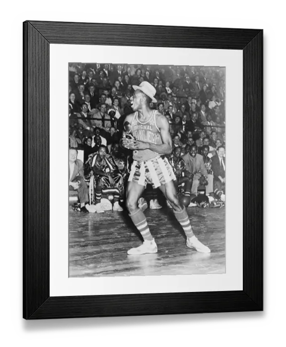 Framed Print : Reese Goose Tatum Entertaining at Game Framed Print : Reese Goose Tatum Entertaining at Game