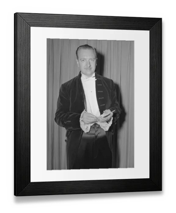 Framed Print : Walter Cronkite Wearing Coronation Costume Framed Print : Walter Cronkite Wearing Coronation Costume