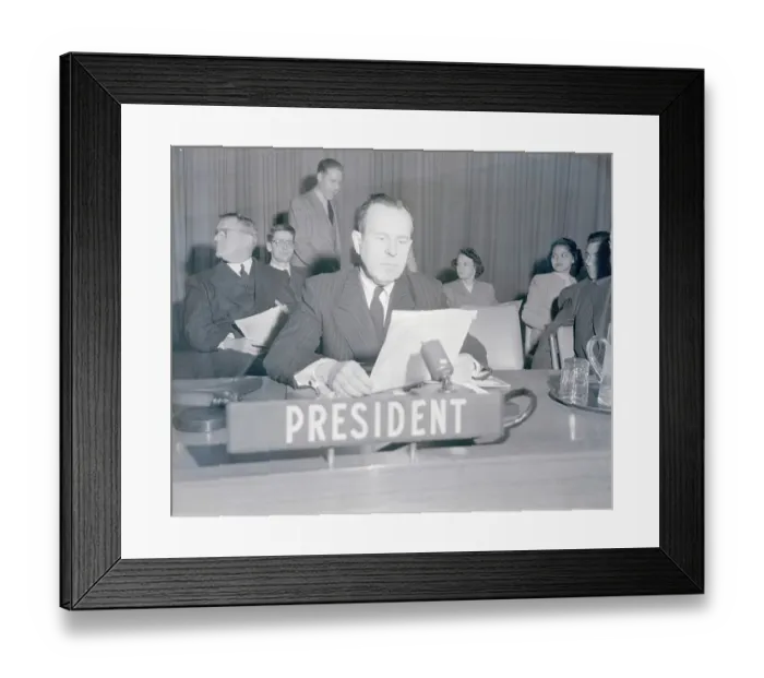 Framed Print : Lester B. Pearson at United Nations Framed Print : Lester B. Pearson at United Nations