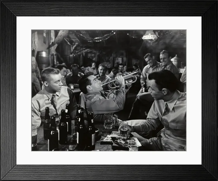 Framed Print : Montgomery Clift Playing the Trumpet Framed Print : Montgomery Clift Playing the Trumpet