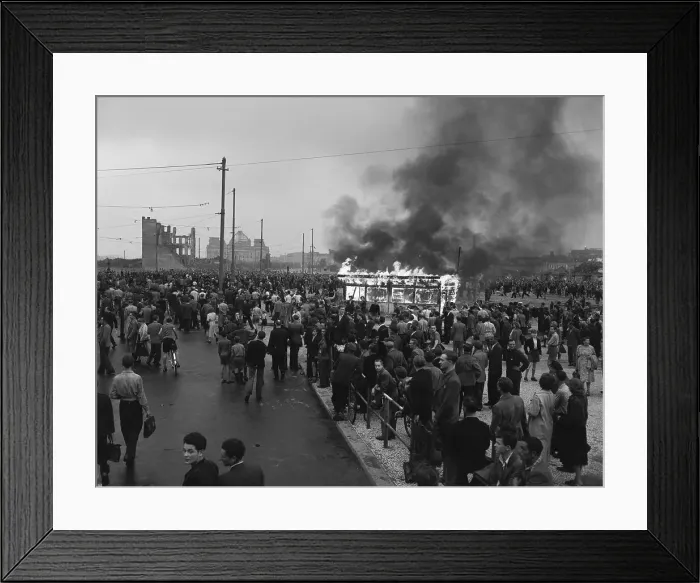 Framed Print : East Berliners Riot Against Soviet Occupation 1953 Framed Print : East Berliners Riot Against Soviet Occupation 1953