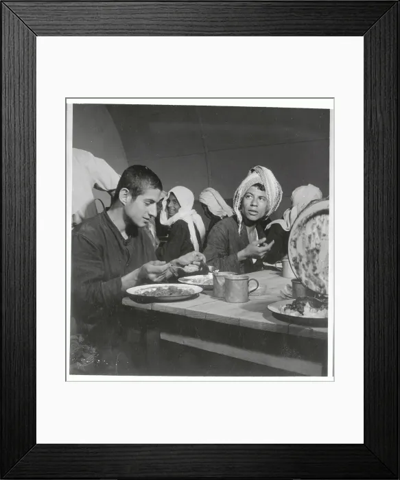 Framed Print : Kuwaiti Students Eating in Canteen Framed Print : Kuwaiti Students Eating in Canteen
