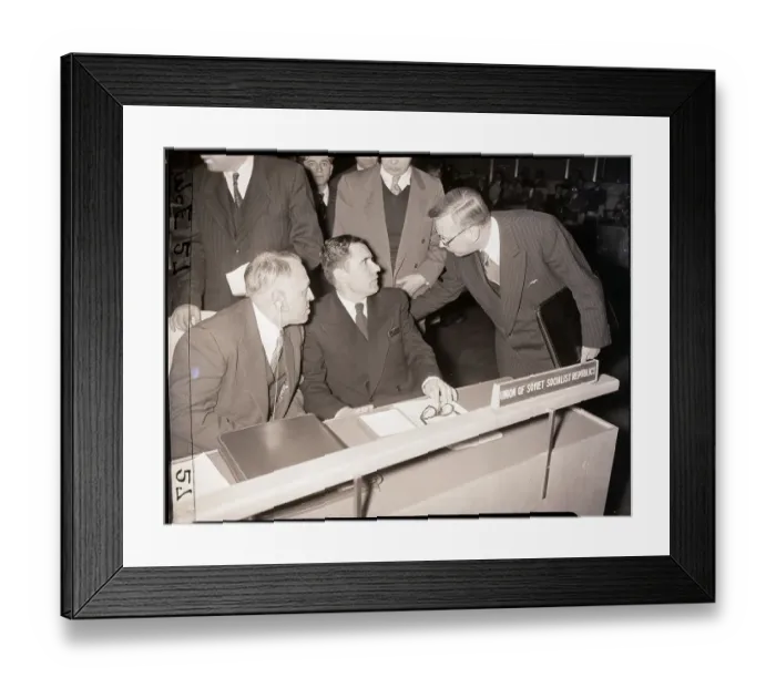 Framed Print : Russian Delegates at the United Nations Framed Print : Russian Delegates at the United Nations