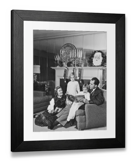 Framed Print : Richard Nixon & Family At Christmas Framed Print : Richard Nixon & Family At Christmas
