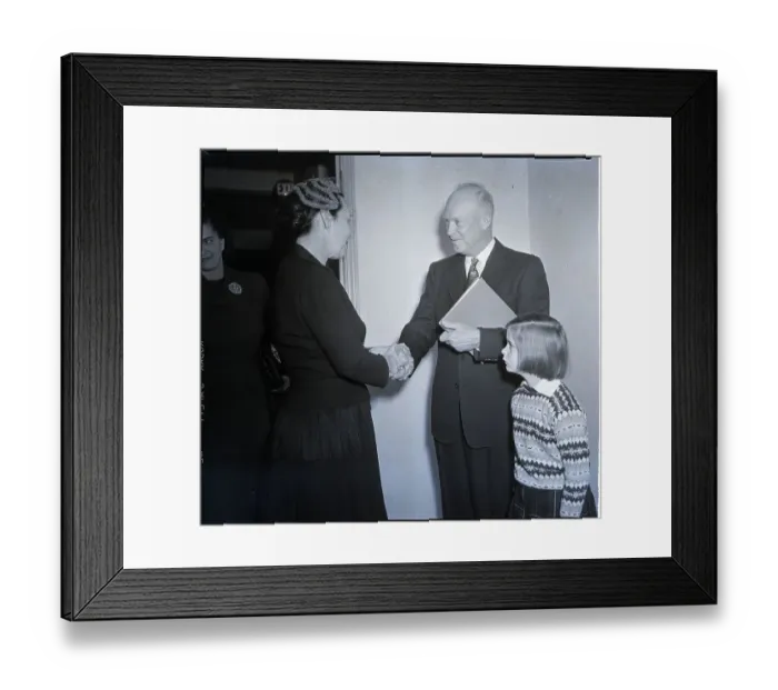 Framed Print : Eisenhower Thanks Woman, Christine Todd@6 Framed Print : Eisenhower Thanks Woman, Christine Todd@6