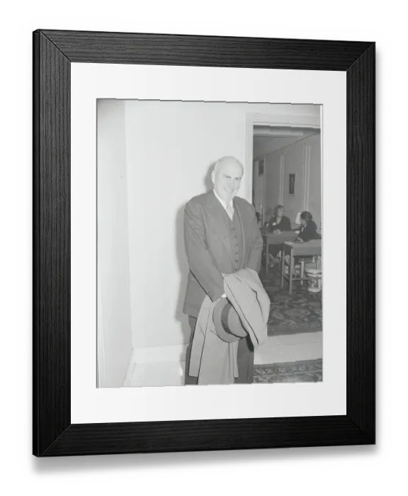 Framed Print : John McCloy Smiling with Coat and Hat Framed Print : John McCloy Smiling with Coat and Hat