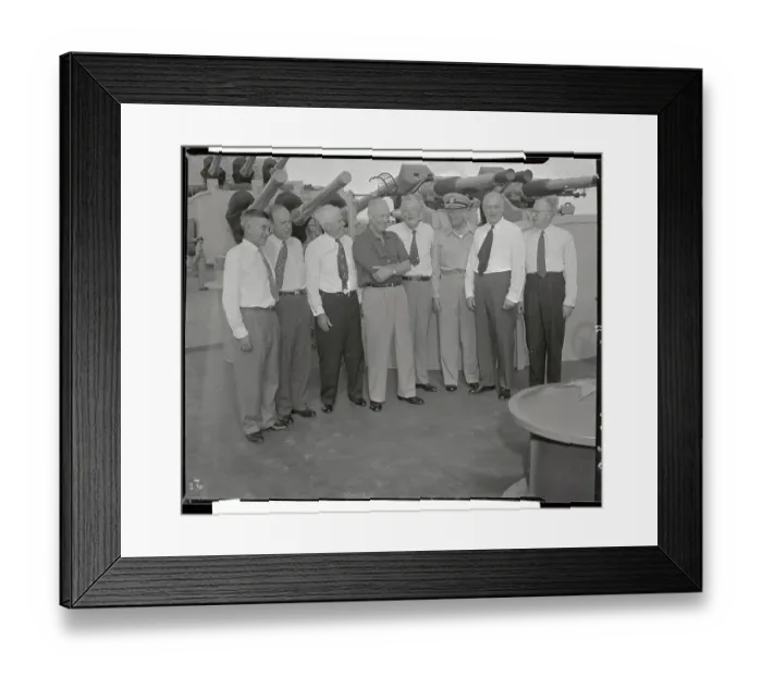 Framed Print : Political Leaders Standing Near Tanks Framed Print : Political Leaders Standing Near Tanks