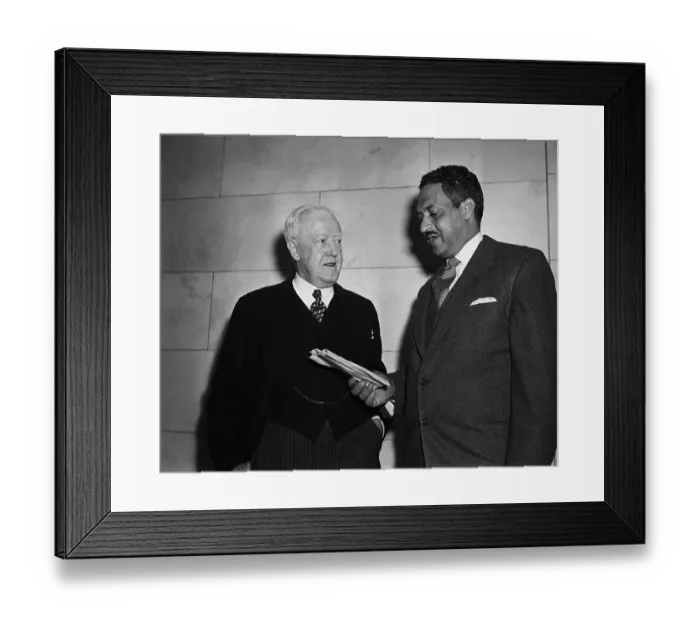 Framed Print : Thurgood Marshall and John Davis Framed Print : Thurgood Marshall and John Davis