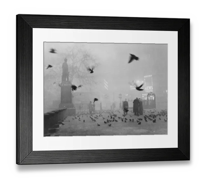Framed Print : Thick Fog Shrouding Trafalgar Square Framed Print : Thick Fog Shrouding Trafalgar Square