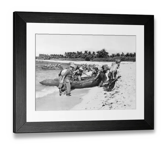 Framed Print : French Soldiers Coming Ashore Framed Print : French Soldiers Coming Ashore