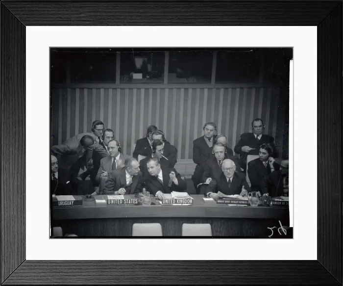 Framed Print : Officials Attending a Delegates Meeting Framed Print : Officials Attending a Delegates Meeting