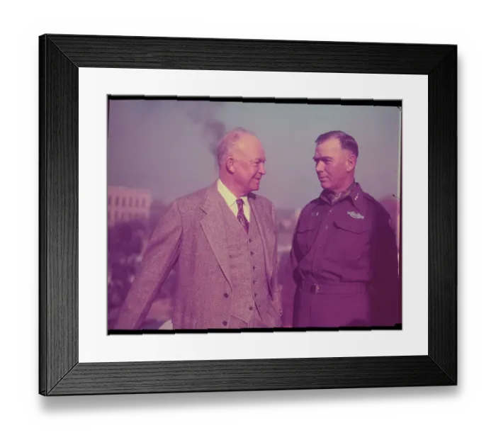 Framed Print : Dwight D. Eisenhower Conversing with General Van Fleet Framed Print : Dwight D. Eisenhower Conversing with General Van Fleet