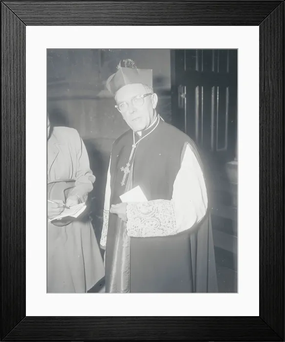 Framed Print : Portrait of Cardinal James Francis McIntyre Framed Print : Portrait of Cardinal James Francis McIntyre
