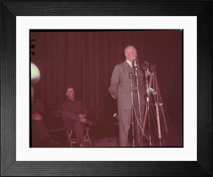 Framed Print : Dwight D. Eisenhower Speaking Framed Print : Dwight D. Eisenhower Speaking