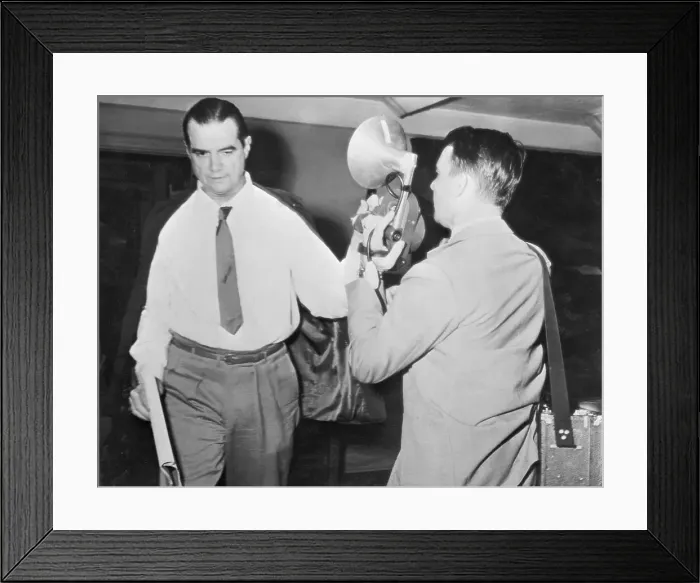 Framed Print : Howard Hughes Blocking Camera Lens with Hand Framed Print : Howard Hughes Blocking Camera Lens with Hand