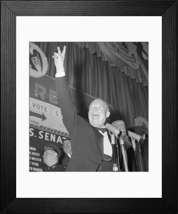 Framed Print : Dwight D. Eisenhower Celebrating Victory Framed Print : Dwight D. Eisenhower Celebrating Victory