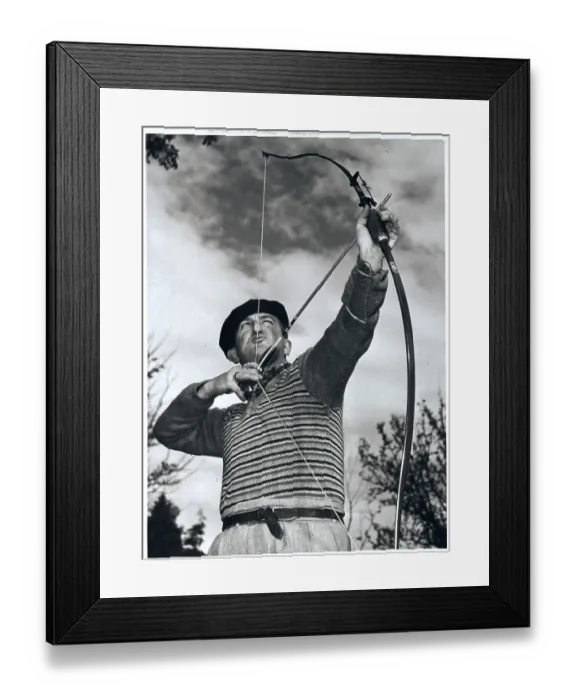 Framed Print : Archer Tom Boland Aiming Bow and Arrow Framed Print : Archer Tom Boland Aiming Bow and Arrow