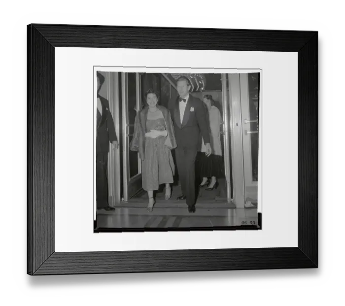 Framed Print : Mr. and Mrs. Danny Kaye Walking into Theater Framed Print : Mr. and Mrs. Danny Kaye Walking into Theater