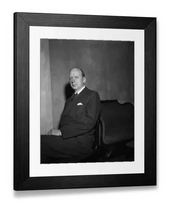 Framed Print : Herbert Brownell Jr. Seated In Home Framed Print : Herbert Brownell Jr. Seated In Home