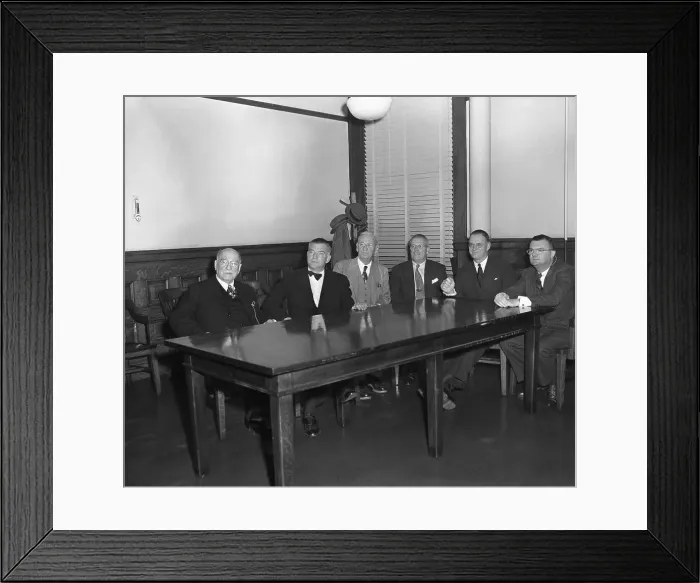 Framed Print : Principal Defendants in Anti-Trust Suit Framed Print : Principal Defendants in Anti-Trust Suit