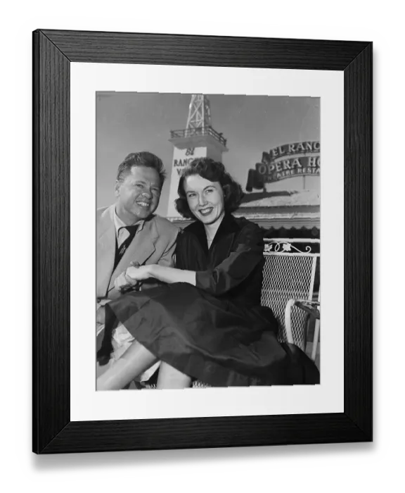 Framed Print : Mickey Rooney and Elaine Mahnken Framed Print : Mickey Rooney and Elaine Mahnken