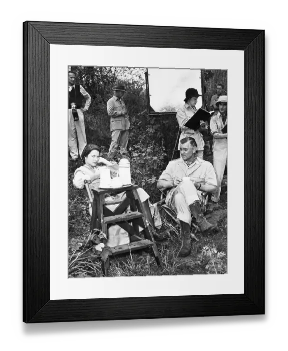 Framed Print : Grace Kelly And Clark Gable Seated; Set Framed Print : Grace Kelly And Clark Gable Seated; Set