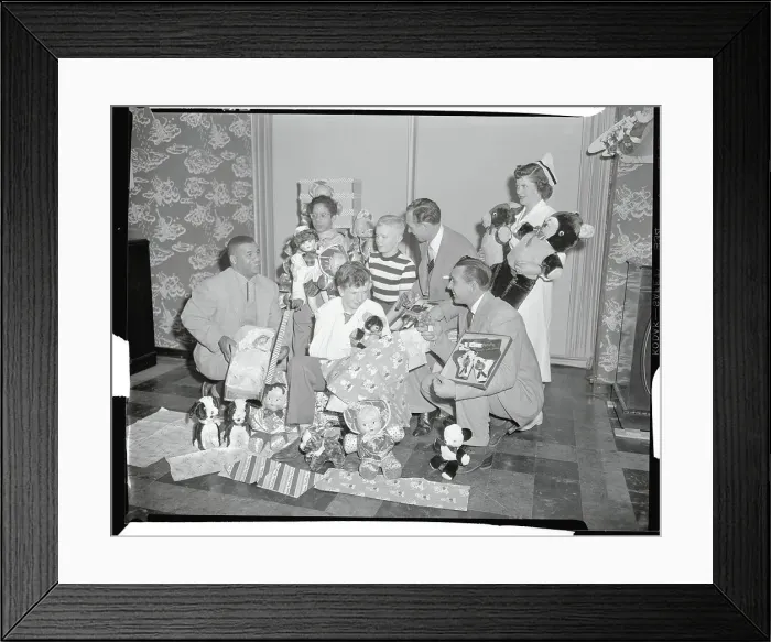Framed Print : Roy Campanella and Associates at Toy Drive Framed Print : Roy Campanella and Associates at Toy Drive