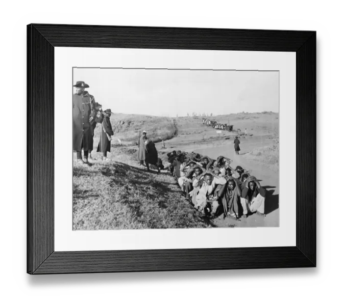 Framed Print : Rounding Up Mau Mau Fighters in Kenya Framed Print : Rounding Up Mau Mau Fighters in Kenya