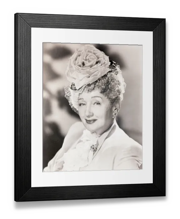 Framed Print : Hedda Hopper in Hat with Veil Framed Print : Hedda Hopper in Hat with Veil