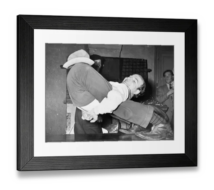 Framed Print : Contortionist Bending His Body