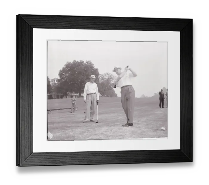 Framed Print : President Dwight Eisenhower and Ed Dudley on Golf Course Framed Print : President Dwight Eisenhower and Ed Dudley on Golf Course