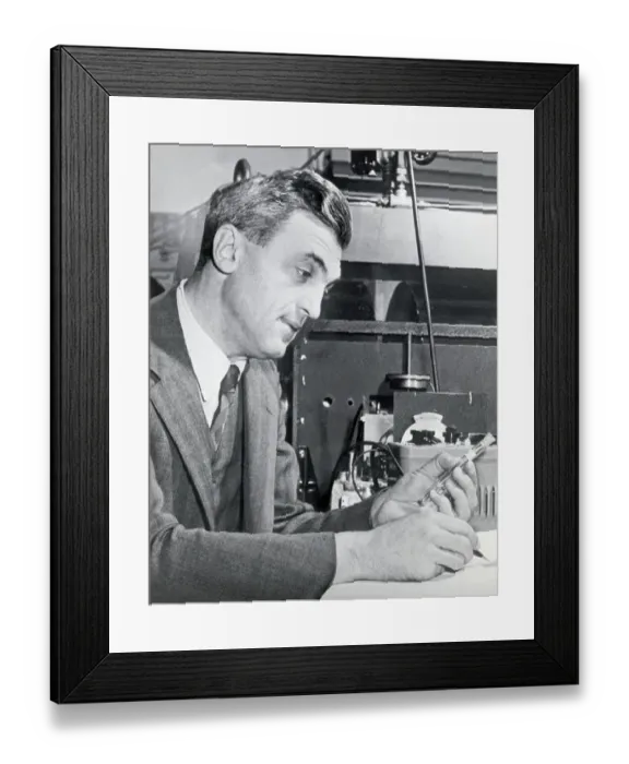 Framed Print : Dr. Felix Bloch in a Laboratory Framed Print : Dr. Felix Bloch in a Laboratory
