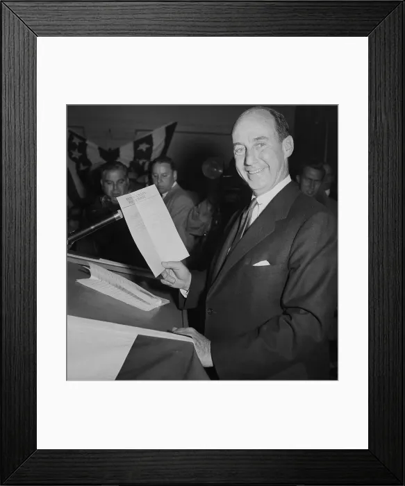 Framed Print : Adlai Stevenson After Losing Presidential Race Framed Print : Adlai Stevenson After Losing Presidential Race