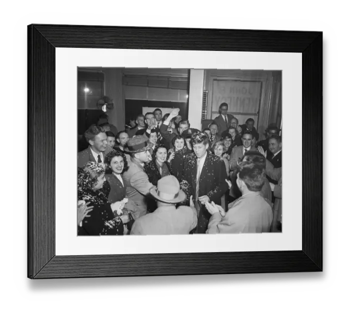 Framed Print : John F. Kennedy Arrives At Headquarters Framed Print : John F. Kennedy Arrives At Headquarters
