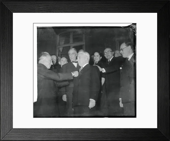 Framed Print : Charlie Chaplin Receiving a Medal Framed Print : Charlie Chaplin Receiving a Medal