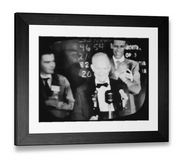 Framed Print : General Dwight Eisenhower Speaking at His Election Headquarters