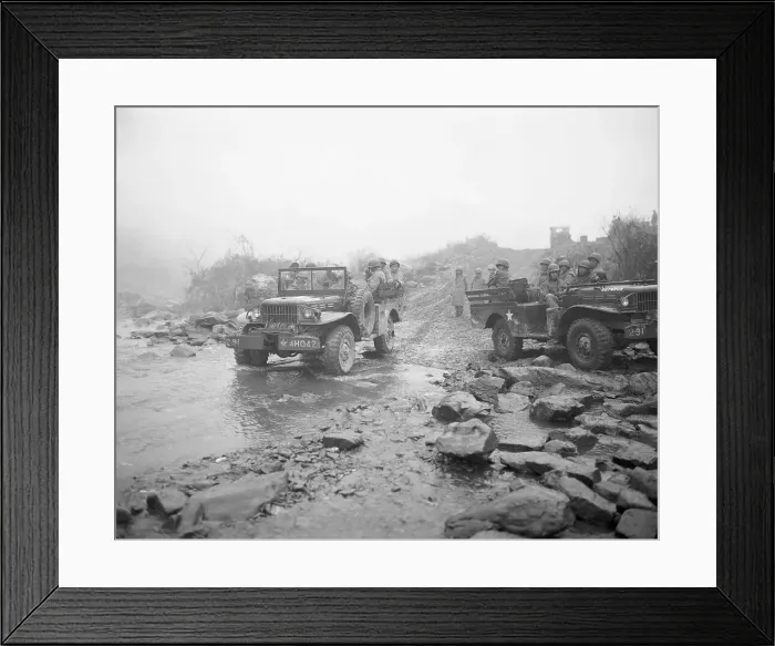 Framed Print : Military Envoy of Soldiers on Shore Framed Print : Military Envoy of Soldiers on Shore