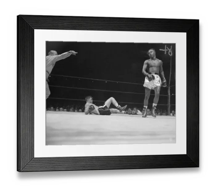 Framed Print : Johnny Bratton Fighting Joe Miceli Framed Print : Johnny Bratton Fighting Joe Miceli