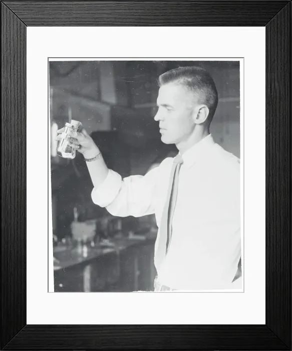 Framed Print : Dr. Jay Barton II Holding Specimen Framed Print : Dr. Jay Barton II Holding Specimen