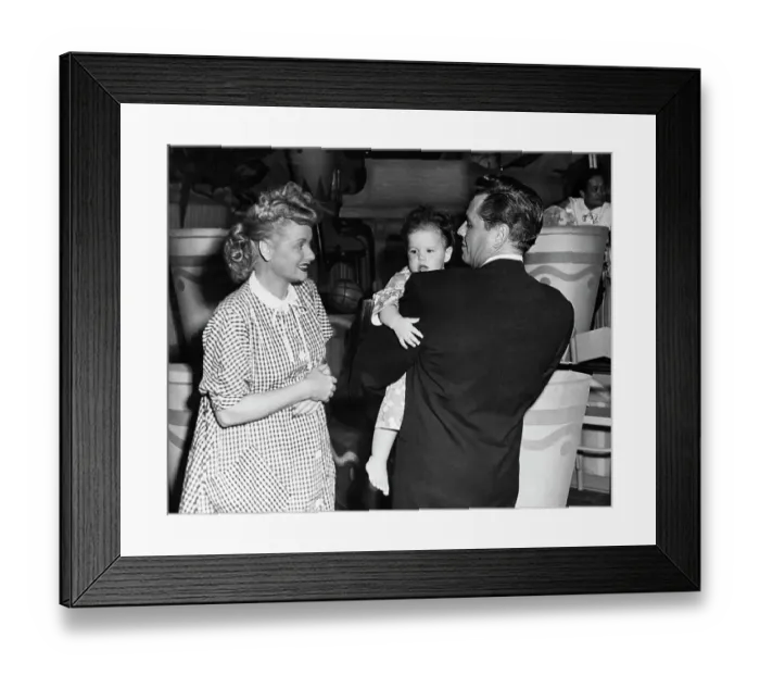 Framed Print : Lucille Ball, Desi Arnaz Holding Baby Framed Print : Lucille Ball, Desi Arnaz Holding Baby